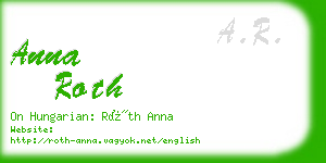 anna roth business card